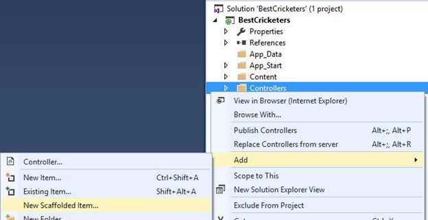 Adding New Scaffolded Item